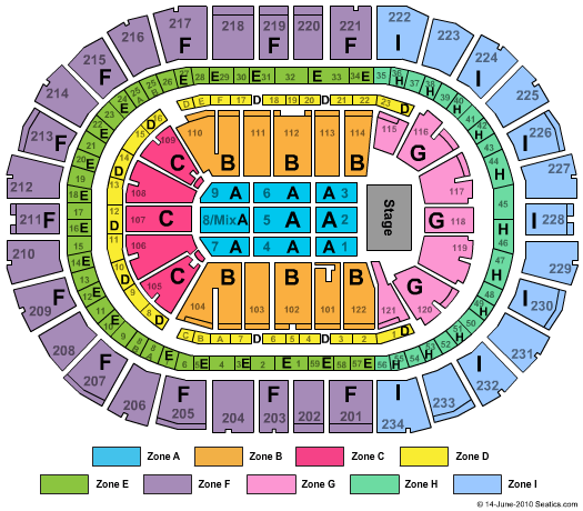 PPG Paints Arena End Stage Zone Seating Chart
